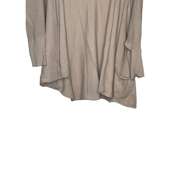 Democracy Women's Sweater Open Front Mesh Cardigan‎ Dolman Sleeve  Tan Sz. XL - Picture 5 of 11